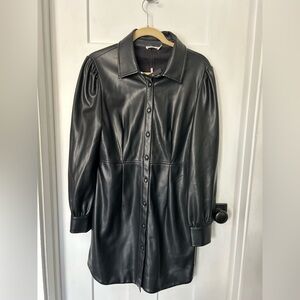 Black Leather Women's Dress